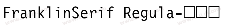 FranklinSerif Regula字体转换